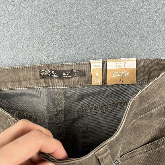 PrAna Kayla Slim Fit Jeans 8/29 Tall Inseam Skinny Stretch Brown Denim Casual - Picture 5 of 13